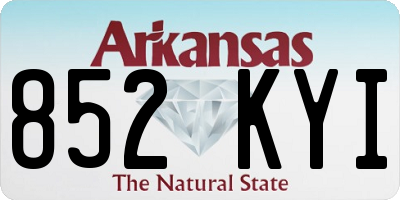 AR license plate 852KYI