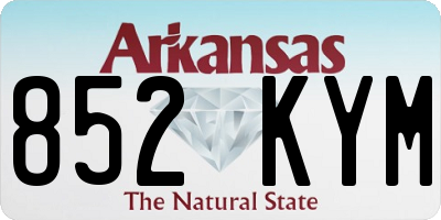 AR license plate 852KYM
