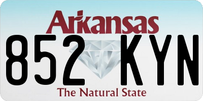 AR license plate 852KYN