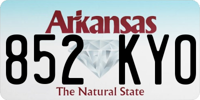 AR license plate 852KYO