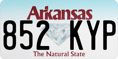 AR license plate 852KYP