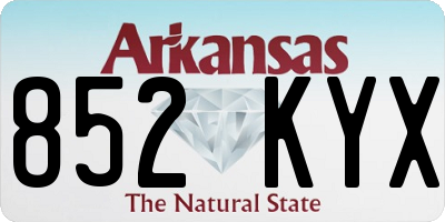 AR license plate 852KYX
