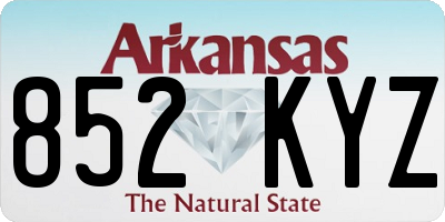 AR license plate 852KYZ