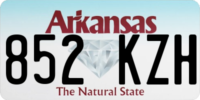 AR license plate 852KZH