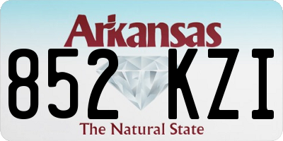 AR license plate 852KZI