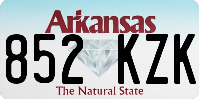 AR license plate 852KZK