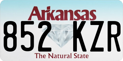 AR license plate 852KZR