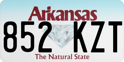 AR license plate 852KZT