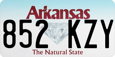 AR license plate 852KZY