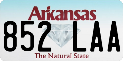 AR license plate 852LAA