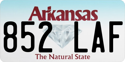 AR license plate 852LAF