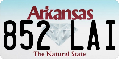 AR license plate 852LAI
