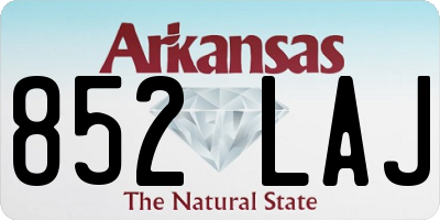 AR license plate 852LAJ