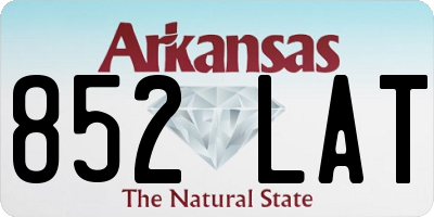 AR license plate 852LAT