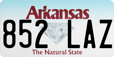 AR license plate 852LAZ