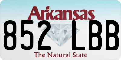 AR license plate 852LBB
