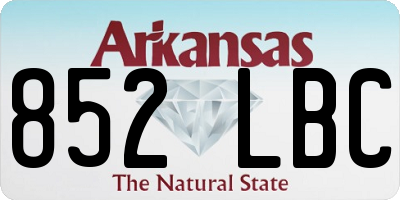 AR license plate 852LBC
