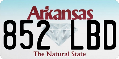 AR license plate 852LBD