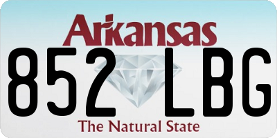 AR license plate 852LBG