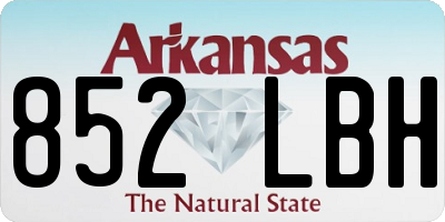 AR license plate 852LBH