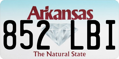 AR license plate 852LBI