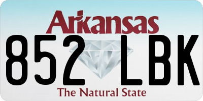 AR license plate 852LBK