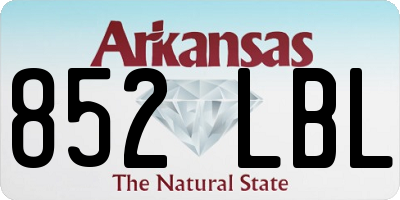 AR license plate 852LBL