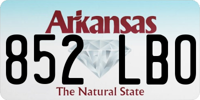 AR license plate 852LBO