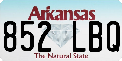 AR license plate 852LBQ