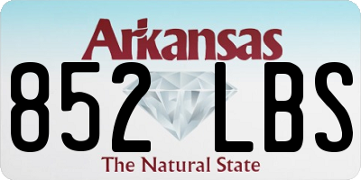 AR license plate 852LBS