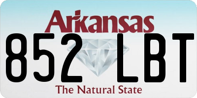 AR license plate 852LBT