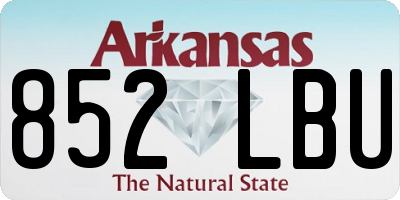 AR license plate 852LBU