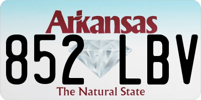 AR license plate 852LBV