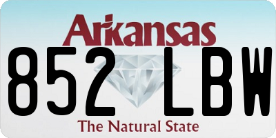 AR license plate 852LBW