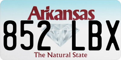 AR license plate 852LBX