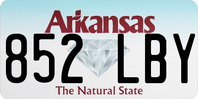 AR license plate 852LBY