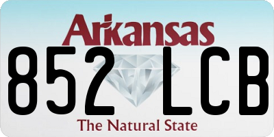AR license plate 852LCB