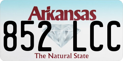 AR license plate 852LCC