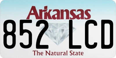AR license plate 852LCD
