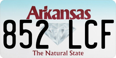 AR license plate 852LCF