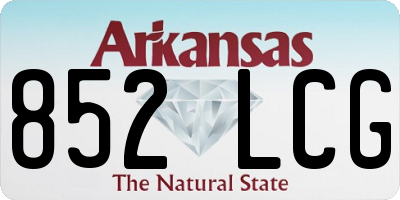 AR license plate 852LCG