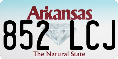 AR license plate 852LCJ