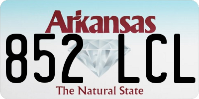 AR license plate 852LCL