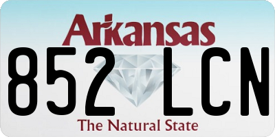 AR license plate 852LCN