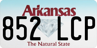 AR license plate 852LCP