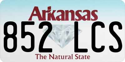 AR license plate 852LCS