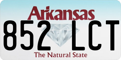 AR license plate 852LCT