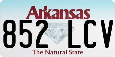 AR license plate 852LCV