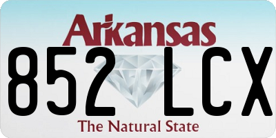 AR license plate 852LCX
