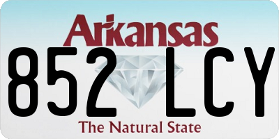AR license plate 852LCY